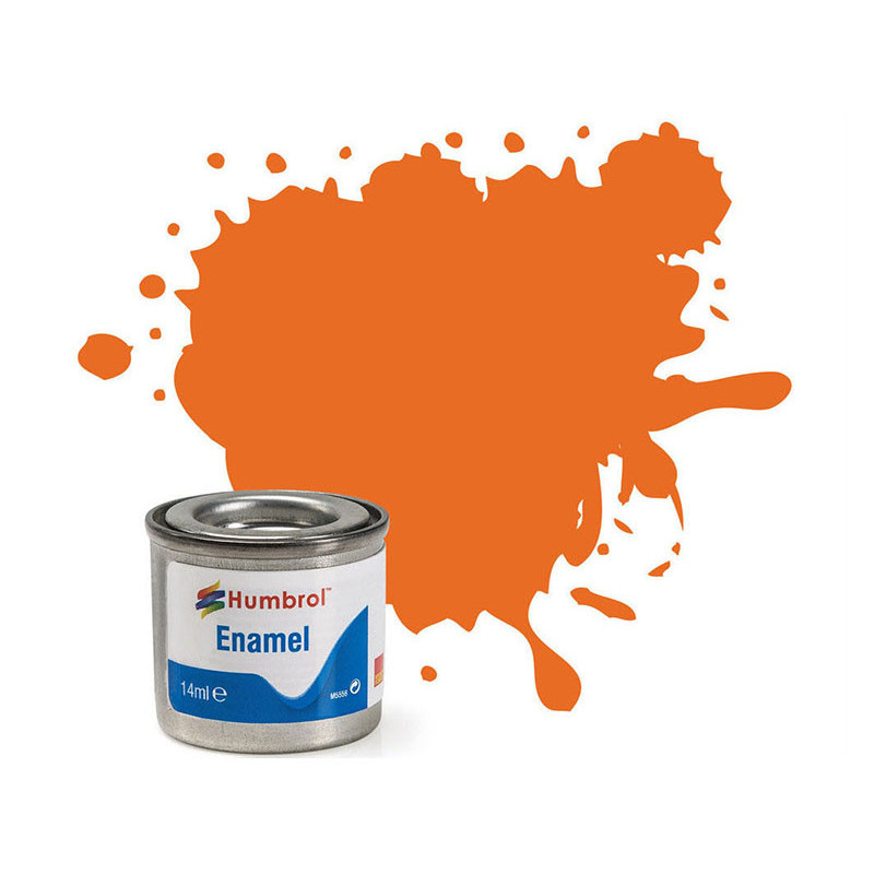 Humbrol 46 - Matt Orange (orange mat) - peinture enamel 14ml AA0046