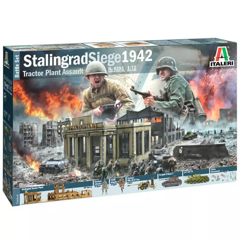 Scène de bataille diorama Siège de Stalingrad 1942 - 1/72 - WWII - Italeri 6193