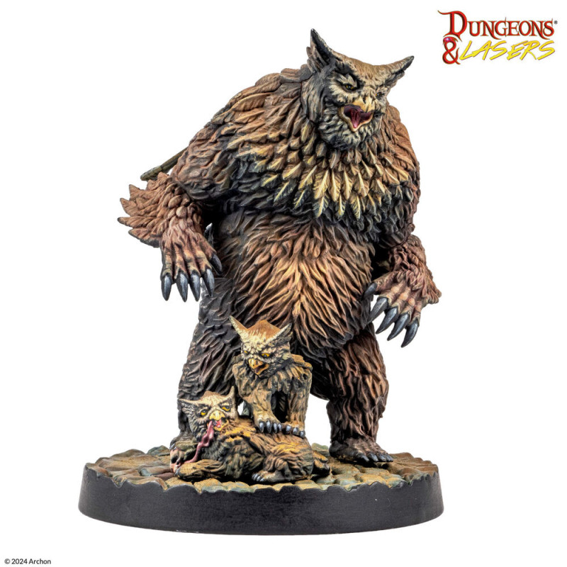 Figurine Famille Hibou-Ours - ARCHON STUDIO DNL0094
