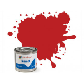 Humbrol 60 - Matt Scarlett (rouge écarlate mat) - peinture enamel 14ml AA0655