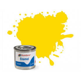Humbrol 69 - Gloss Yellow (jaune brillant) - peinture enamel 14ml AA0761