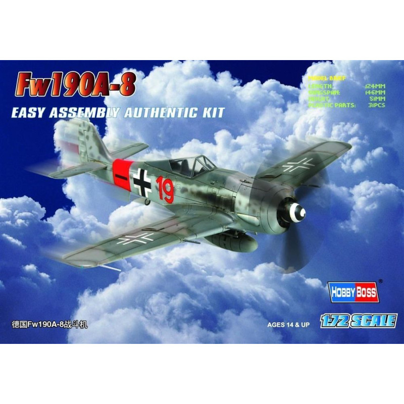 Chasseur allemand Fw190A-8 - 1/72 - HOBBY BOSS 80244