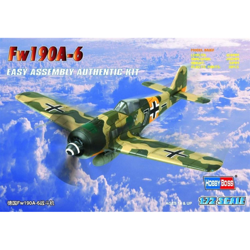Chasseur allemand Fw190A-6 - 1/72 - HOBBY BOSS 80245