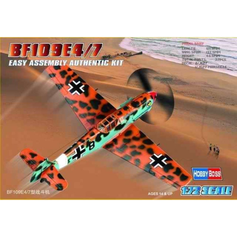 Bf109E-4/7 - 1/72 - HOBBY BOSS 80254