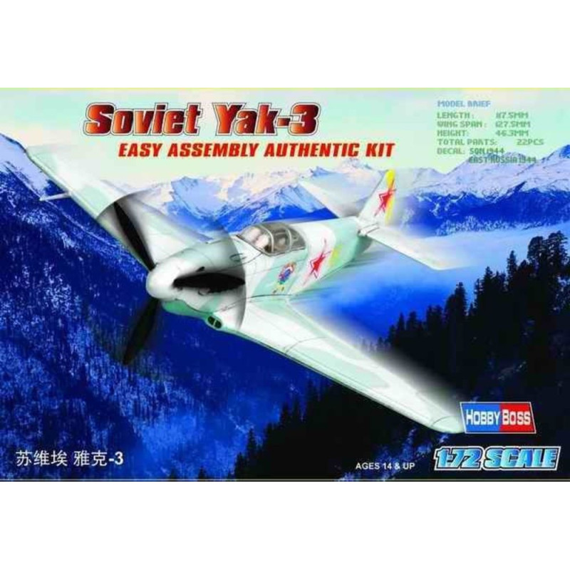 Yak-3 - 1/72 - HOBBY BOSS 80255
