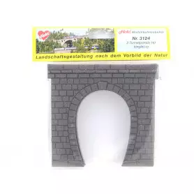HEKI 3124 - 2x entrée de tunnel simple voie HO 1/87