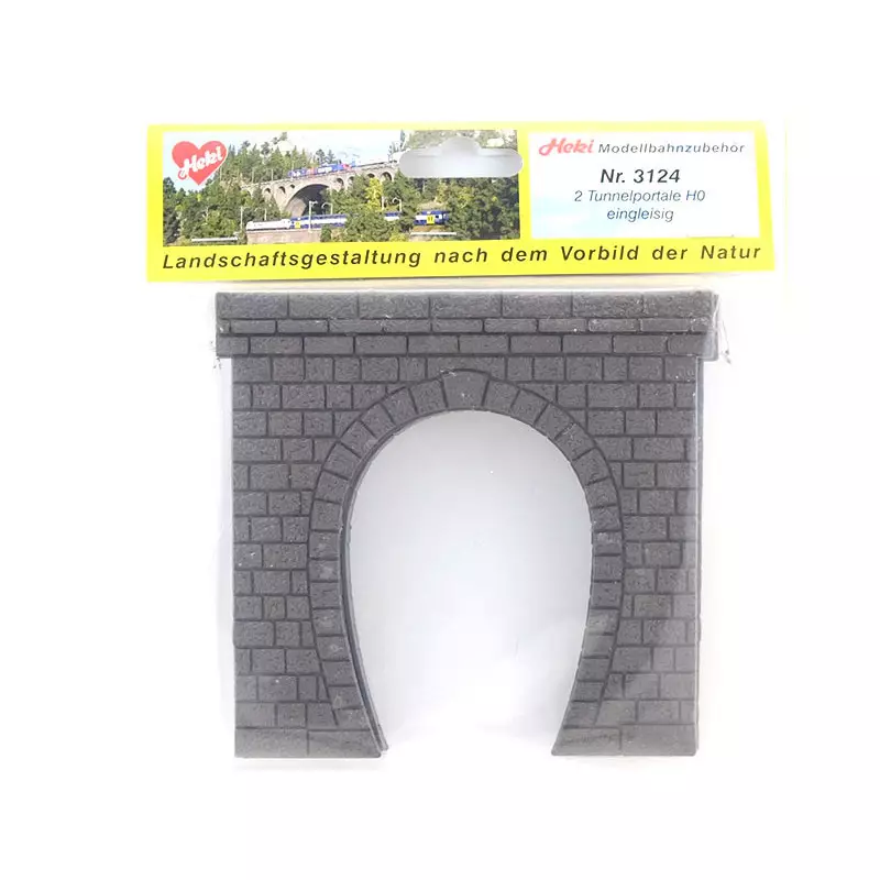 HEKI 3124 - 2x entrée de tunnel simple voie HO 1/87
