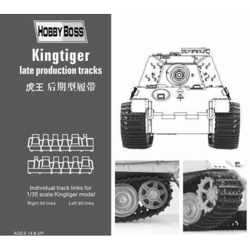 Chenilles de Kingtiger de production tardive - 1/35 - HOBBY BOSS 81002