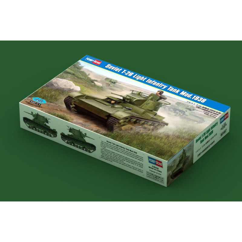 Char d'infanterie léger soviétique T-26 Mod. 1938 - 1/35 - HOBBY BOSS 82497
