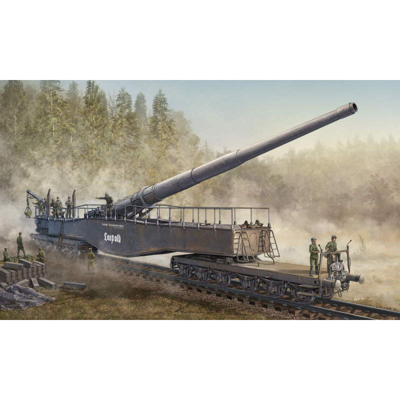 Canon ferroviaire allemand de 280 mm K5(E) Leopold - 1/72 - HOBBY BOSS 82903