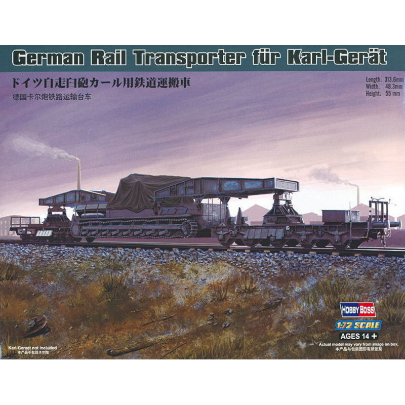 Transporteur ferroviaire allemand pour Karl-Gerät - 1/72 - HOBBY BOSS 82906