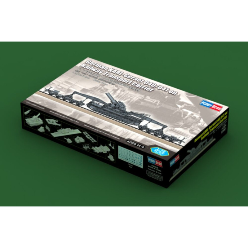 KARL-Gerät 040/041 sur transporteur ferroviaire - 1/72 - HOBBY BOSS 82961