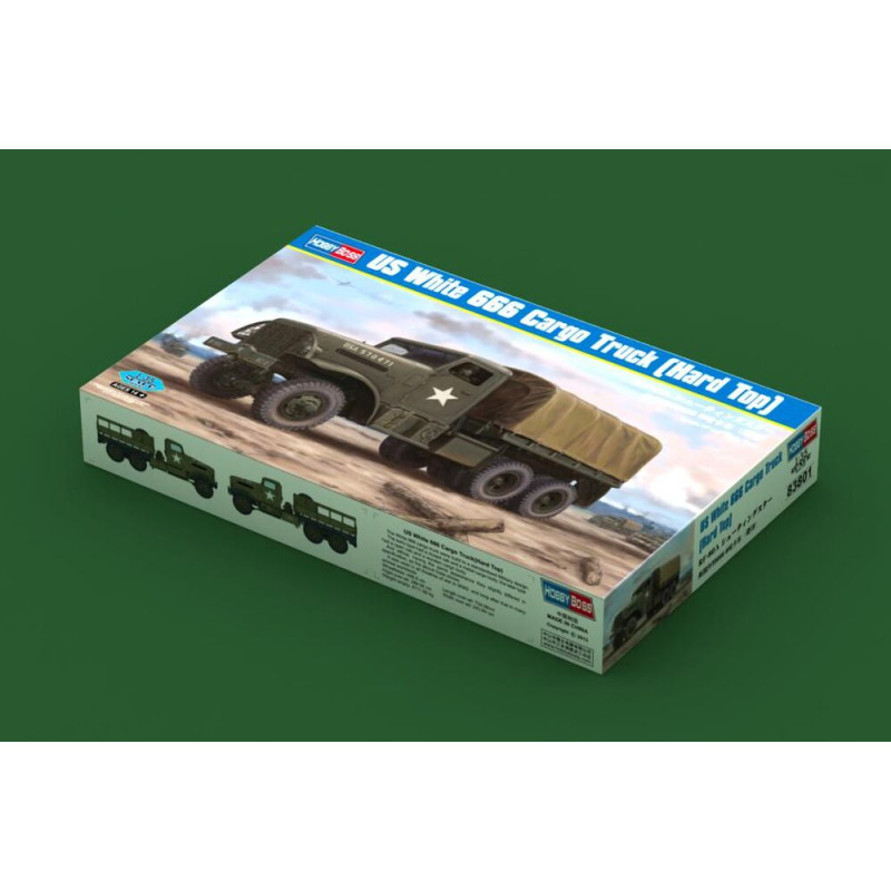 US White 666 Cargo (toit rigide) - 1/35 - HOBBY BOSS 83801