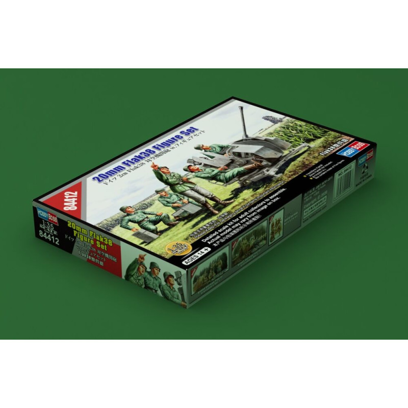 Set de figurines Flak38 20 mm - 1/35 - HOBBY BOSS 84412