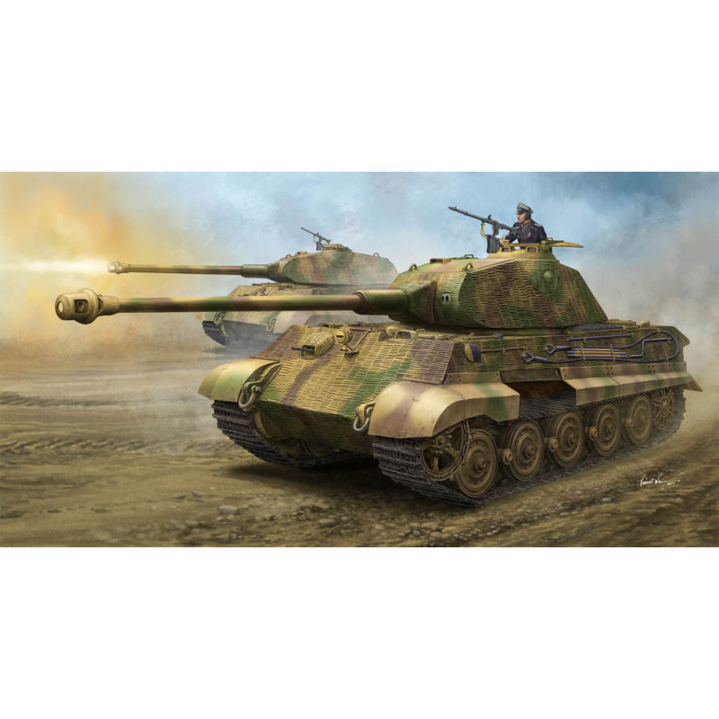 Sd.Kfz.182 King Tiger Tourelle Porsche avec Zimmerit - 1/35 - HOBBY BOSS 84530