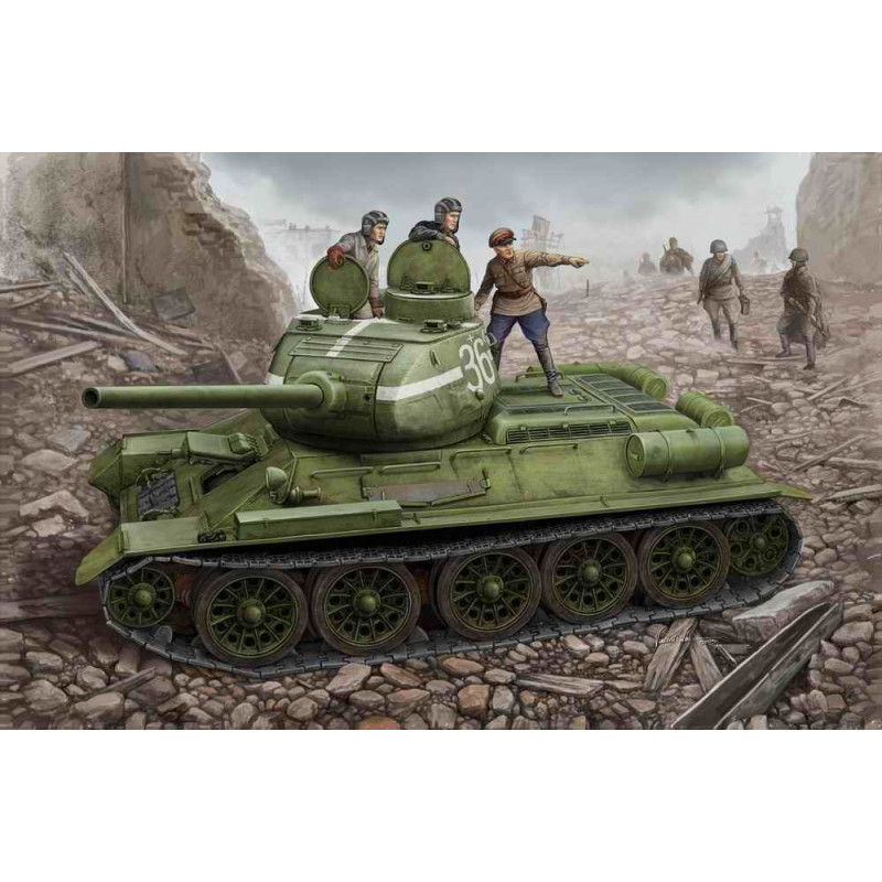 Char russe T-34/85 (tourelle aplatie modèle 1944) - 1/48 - HOBBY BOSS 84807
