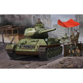 Char russe T-34/85 (tourelle angulaire, modèle 1944) - 1/48 - HOBBY BOSS 84809