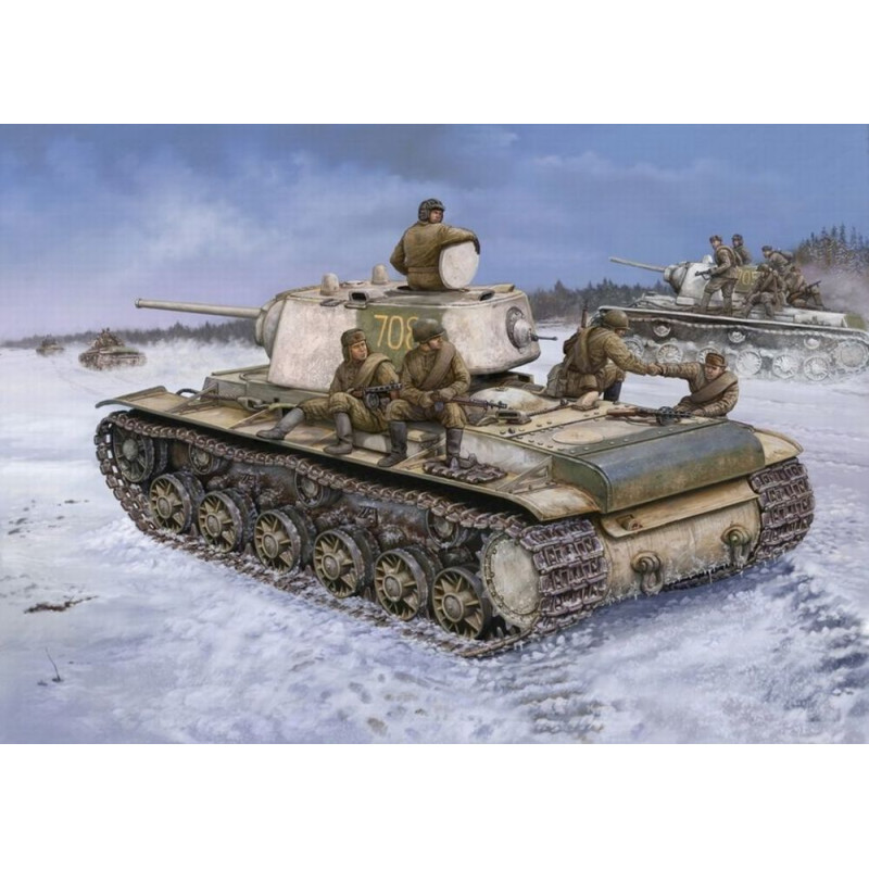KV-1 1942 char lourd à tourelle moulée - 1/48 - HOBBY BOSS 84813
