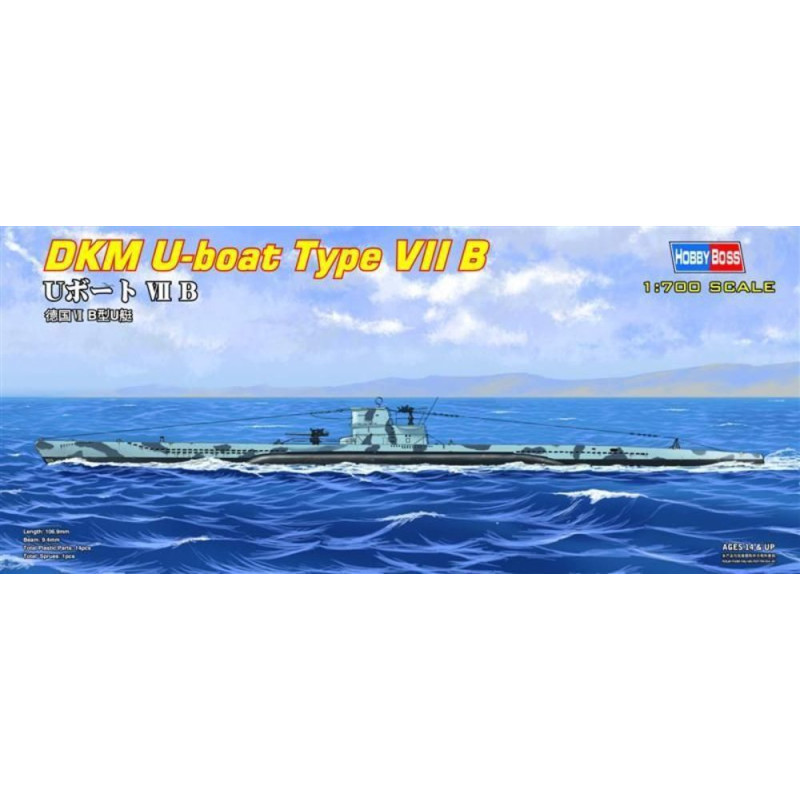 Sous-marin DKM U-boat Type VII B - 1/700 - HOBBY BOSS 87008