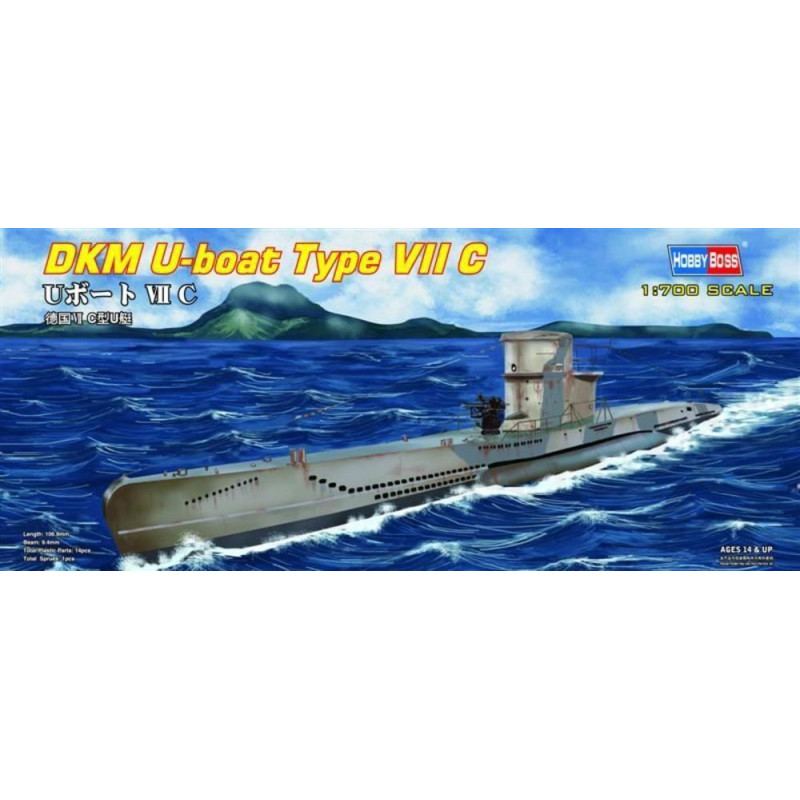 Sous-marin DKM Type VII C - 1/700 - HOBBY BOSS 87009