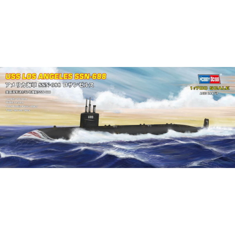 Sous-marin d'attaque USS Los Angeles SSN-688 - 1/700 - HOBBY BOSS 87014
