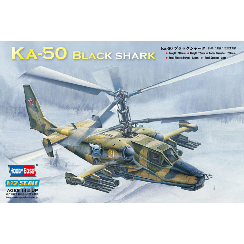 Ka-50 Black Shark - Hélicoptère d'attaque - 1/72 - HOBBY BOSS 87217