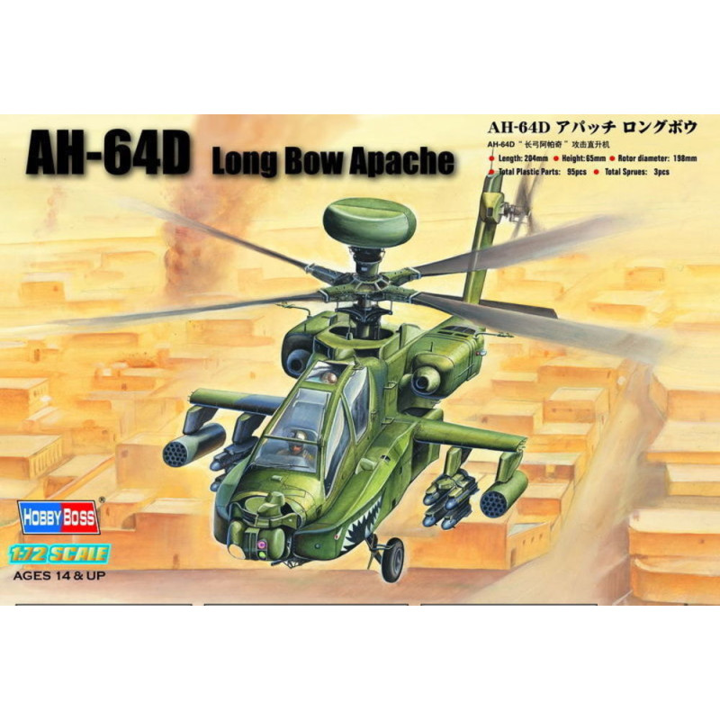 AH-64D « Long Bow Apache » - 1/72 - HOBBY BOSS 87219