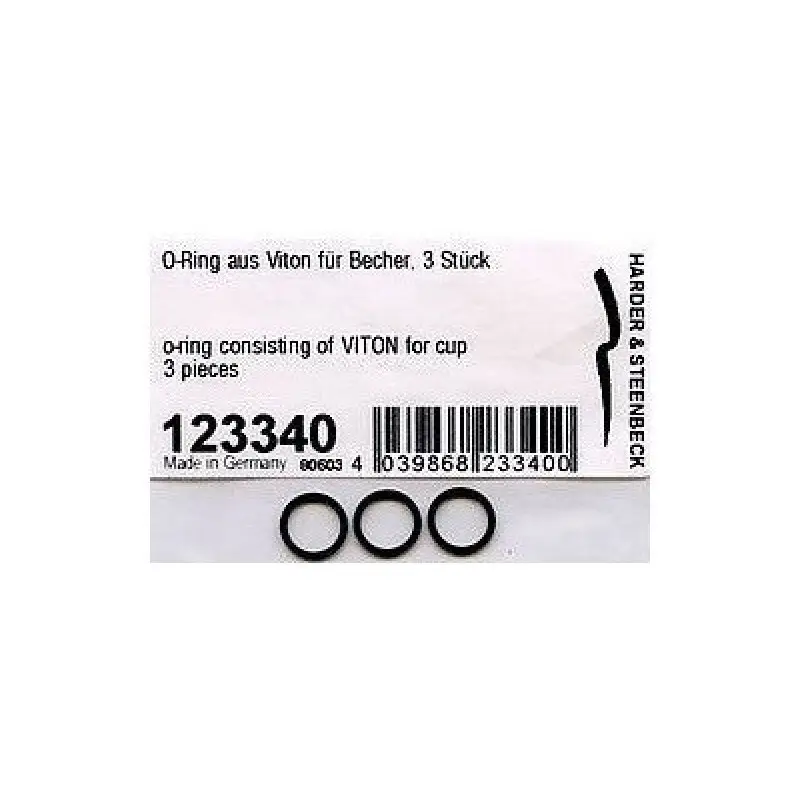 3x Joints toriques en PTFE pour godet - HARDER & STEENBECK 123340