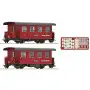 2x Voitures de voyageurs à voie étroite, Zillertalbahn, OBB, ép. VI - HOe 1/87 - ROCO 6240003
