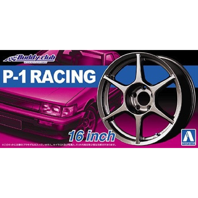 4x roues P-1 Racing 16" - 1/24 - AOSHIMA 05251