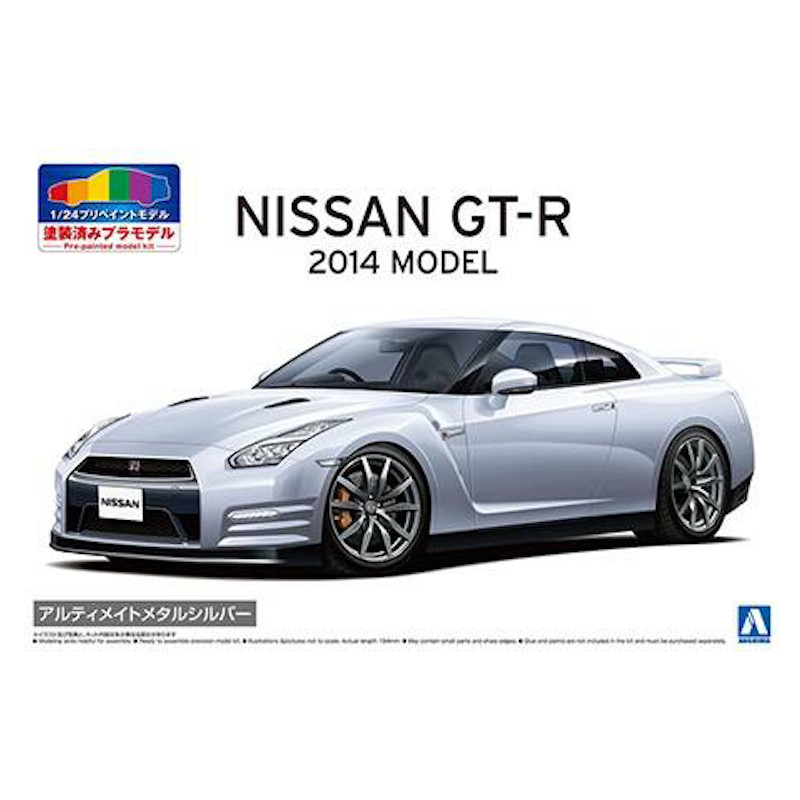 Nissan R35 GT R 2014 Ultimate Metal Silver - 1/24 - AOSHIMA 06243
