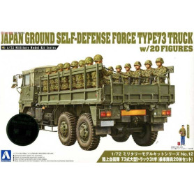 Camion Jgsdf Type 73 avec 20 figurines - 1/72 - AOSHIMA 01209