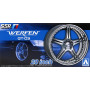 Set de roues 51 Ssr Werfen GT03 20 Inch - 1/24 - AOSHIMA 05384