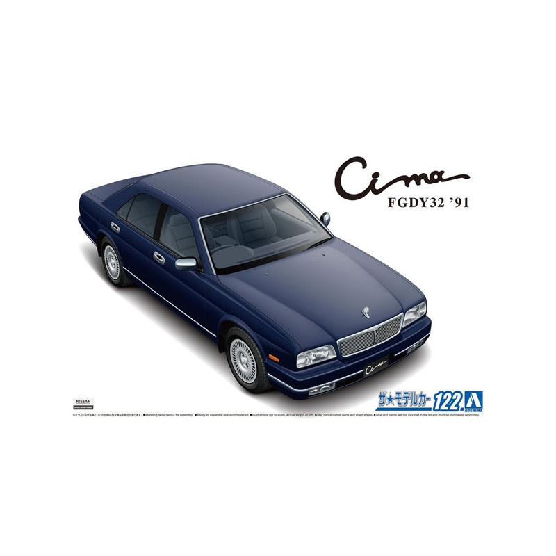 Nissan Y32 Cima Type III Limited L Av 1991 - 1/24 - AOSHIMA 05953
