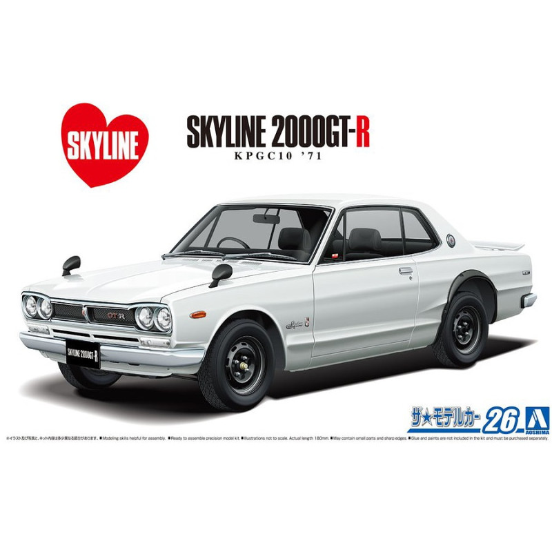 Nissan KPGC10 Skyline Ht 2000 GT-R 1971 - 1/24 - AOSHIMA 06106