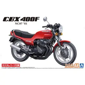 Honda NC07 CBX400F Monza Red - 1/12 - AOSHIMA 06232