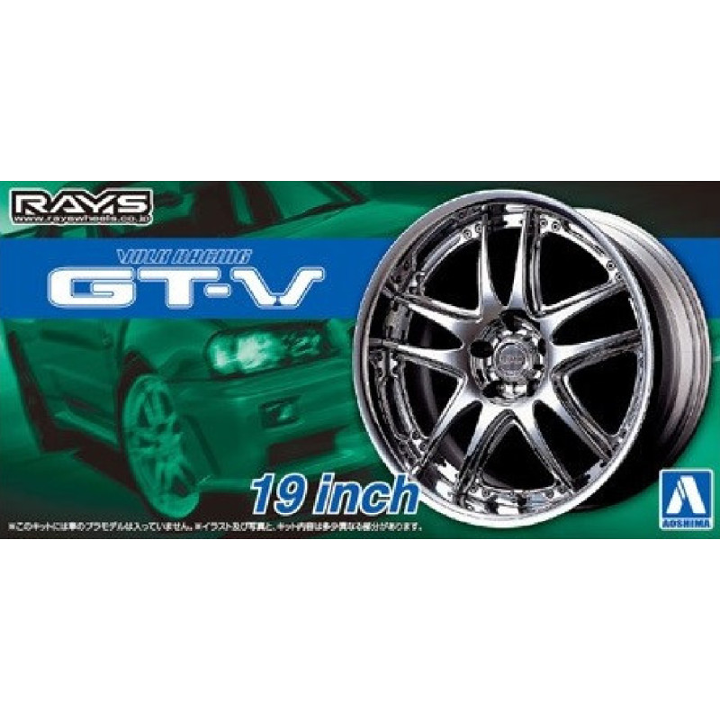 Set de roues 71 Volk Racing GT-V 19" - 1/24 - AOSHIMA 05462