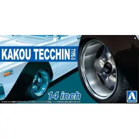 Set de roues 78 Kakou Tecchin TYPE-3 14" - 1/24 - AOSHIMA 05469