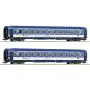 2x voitures Eurofima Bmz CD, ép. VI - HO 1/87 - ROCO 6200157