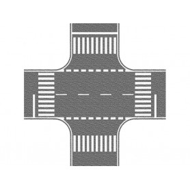 Carrefour gris clair 22 x 22 cm - HO 1/87 - NOCH 60714