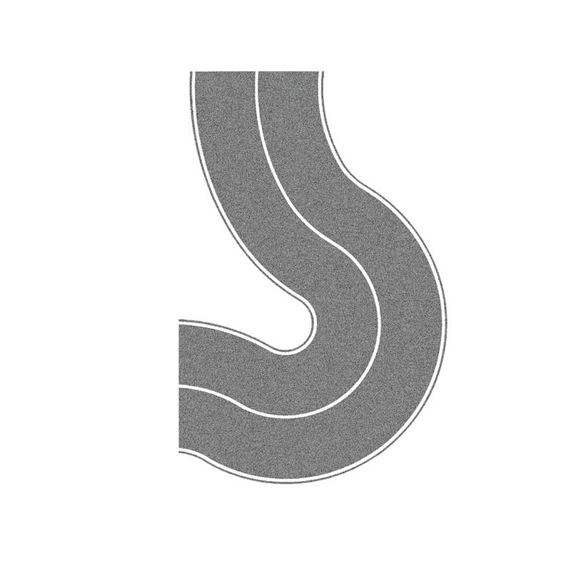 Route courbe souple gris clair 80 mm - HO 1/87 - NOCH 60704