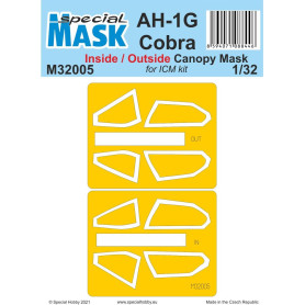 Masque peinture AH-1G Cobra Inside/Outside - 1/32 - SPECIAL HOBBY 100-M32005