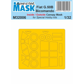 Masque peinture Fiat G.50B Bicomando - Caches de protection - 1/32 - SPECIAL HOBBY 100-M32006