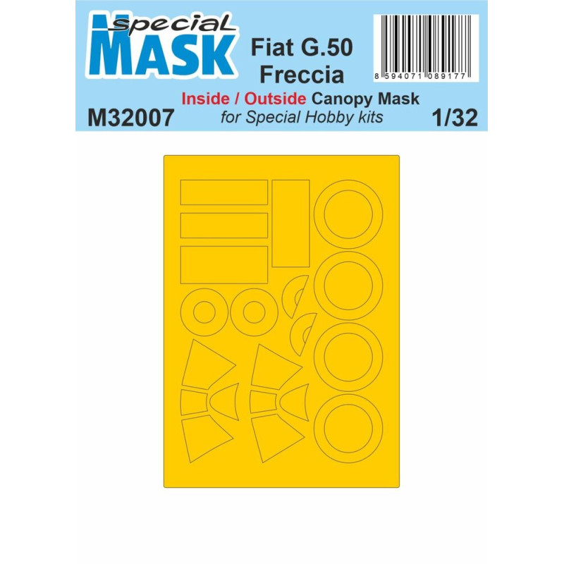 Masque peinture Fiat G.50 Freccia - 1/32 - SPECIAL HOBBY 100-M32007
