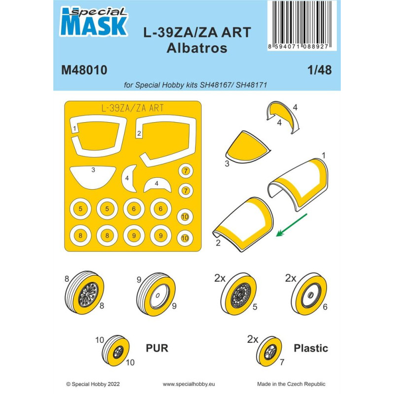 Masque peinture L-39ZA/ZA ART Albatros - 1/48 - SPECIAL HOBBY 100-M48010