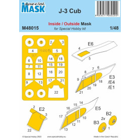 Masque peinture J-3 Cub MASK - 1/48 - SPECIAL HOBBY 100-M48015