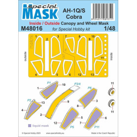 Masque peinture AH-1Q/S Cobra - 1/48 - SPECIAL HOBBY 100-M48016