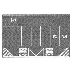 2 feuilles pour parking gris clair - HO 1/87 - NOCH 60720