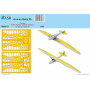 Masque peinture Grunau Baby IIB Verrière/Surf. tissu - 1/48 - SPECIAL HOBBY 100-M48017