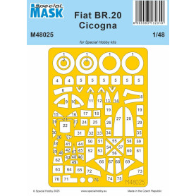 Masque peinture Fiat BR.20 Cicogna - 1/48 - SPECIAL HOBBY 100-M48025